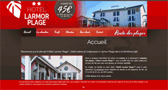 Desktop Screenshot of larmor-plage-hotel.com